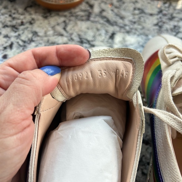 EUC Gucci rainbow sneakers with crystal details along the sole, size 35 - Picture 6 of 10